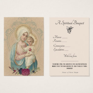 Prière du Bouquet spirituel religieux Carte Sainte