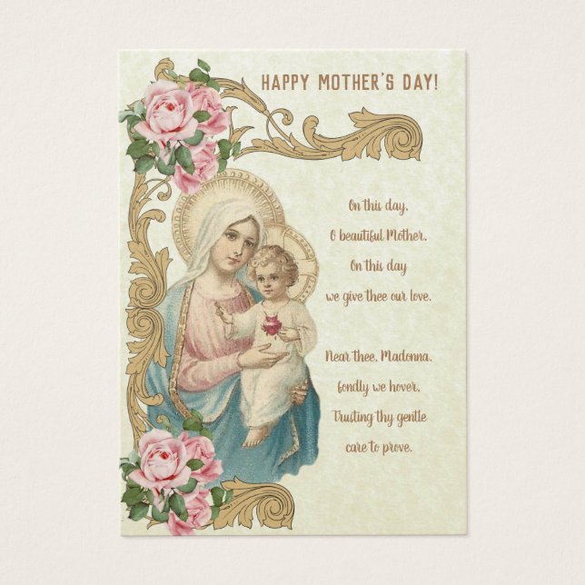 Prière du Bouquet spirituel religieux Carte Sainte (Devant)