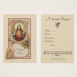Prière du Bouquet spirituel religieux Carte Sainte
