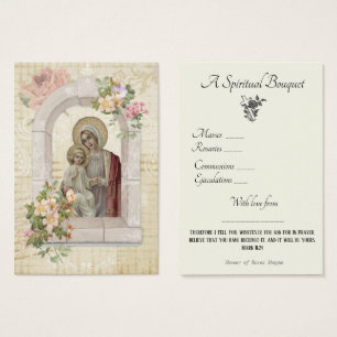 Prière du Bouquet spirituel religieux Carte Sainte