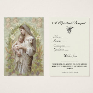 Prière du Bouquet spirituel religieux Carte Sainte