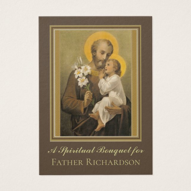 Prière du Bouquet spirituel religieux Carte Sainte (Devant)