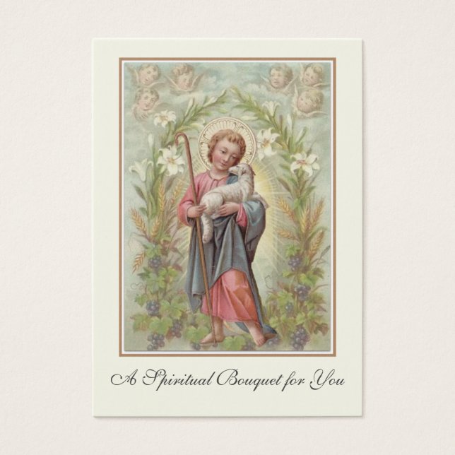 Prière du Bouquet spirituel religieux Carte Sainte (Devant)