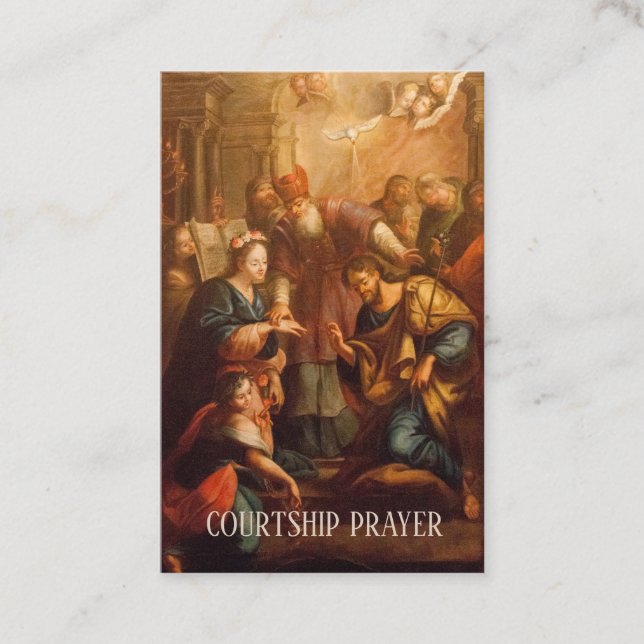 Prière du Fiançailles de Courtoisie Carte Sainte (Devant)