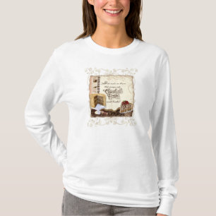 Prière et T-shirt de la femme de chocolat