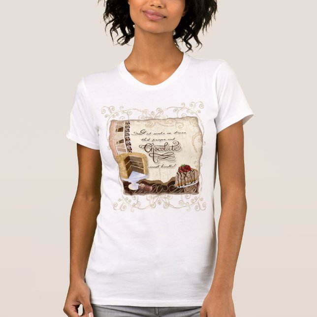 Prière et T-shirt de la femme de chocolat (Devant)