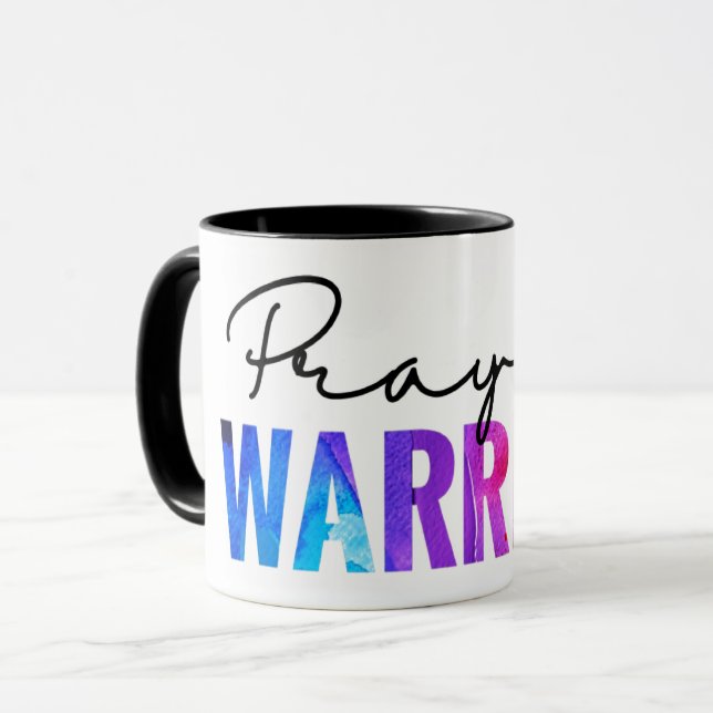 Prière Guerrier Christian Inspirational Mug (Devant gauche)