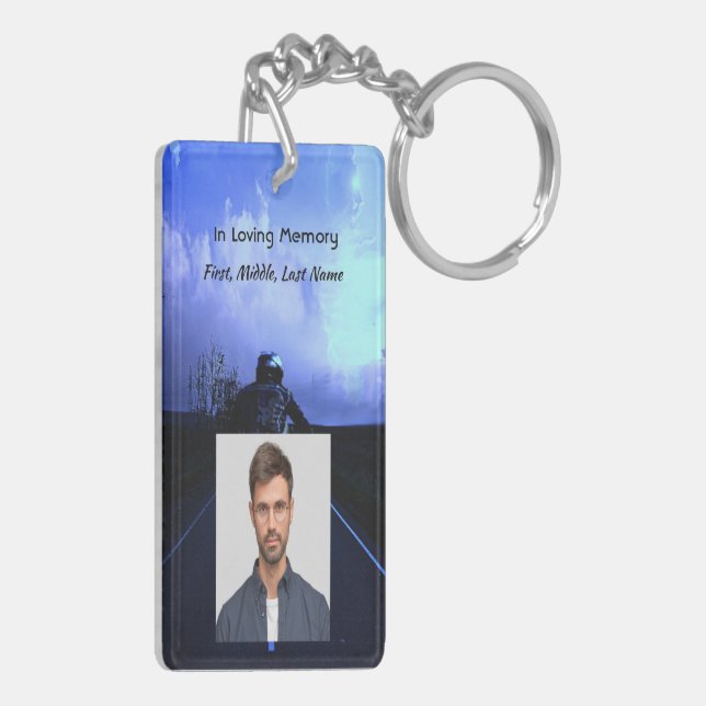 Prière photo Memorial Motorcycle Biker (Dos gauche)