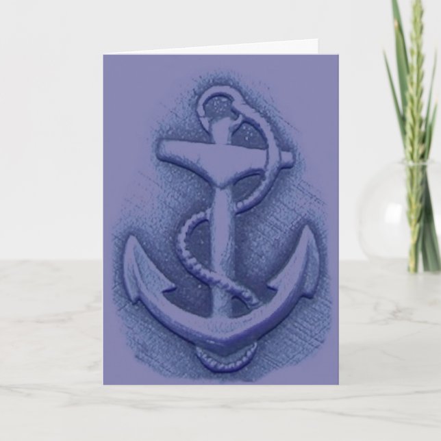 Prière pour marin avec carte de voeux d'Ancres (Devant)