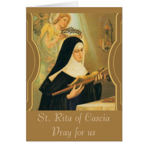 Prière religieuse Vintage Sainte-Rita Cascia