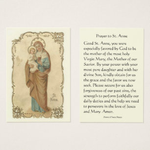 Prière vers St Anne tenant la carte sainte de
