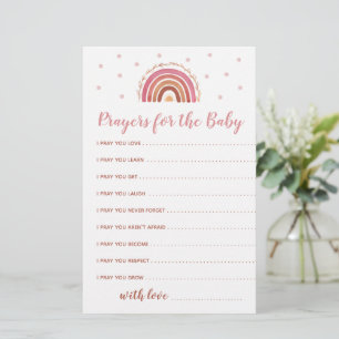 Prières baby showers Pour La Carte Bébé Boho Rainb