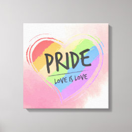Priese Liebe ist Liebe Regenbogen Herz Leinwanddruck