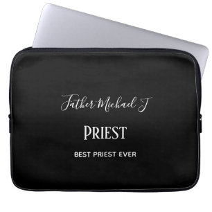 PRIEST GIFTS - personalisiert Classic Schwarz-weiß Laptopschutzhülle