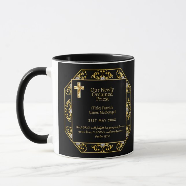 PRIEST - Neu Ordentetes Geschenkbibelverse Custom Tasse (Links)