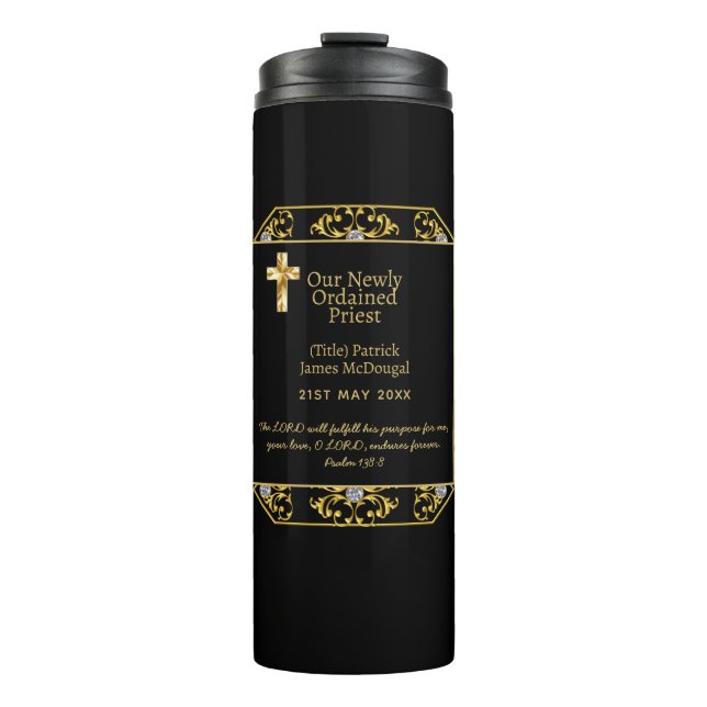 PRIEST - Neu Ordentetes Geschenkbibelverse Custom Thermosbecher (Vorderseite)