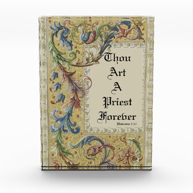 PRIEST ORDINATION ANNIVERSARY MEDIEVAL ART FOTOBLOCK (Vorderseite)