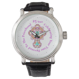 Priester 25. Ordination Jubiläum Geschenk Armbanduhr