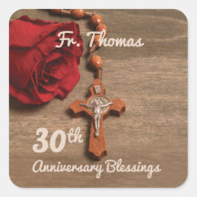 Priester 30. Ordination Jubiläum Rose und Rosary