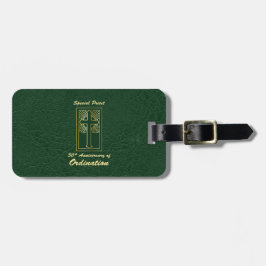 Priester 50 Jubiläum der Ordination Leder Look Gepäckanhänger