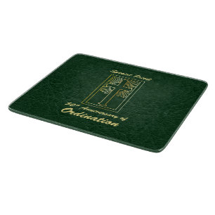 Priester 50 Jubiläum der Ordination Leder Look Schneidebrett