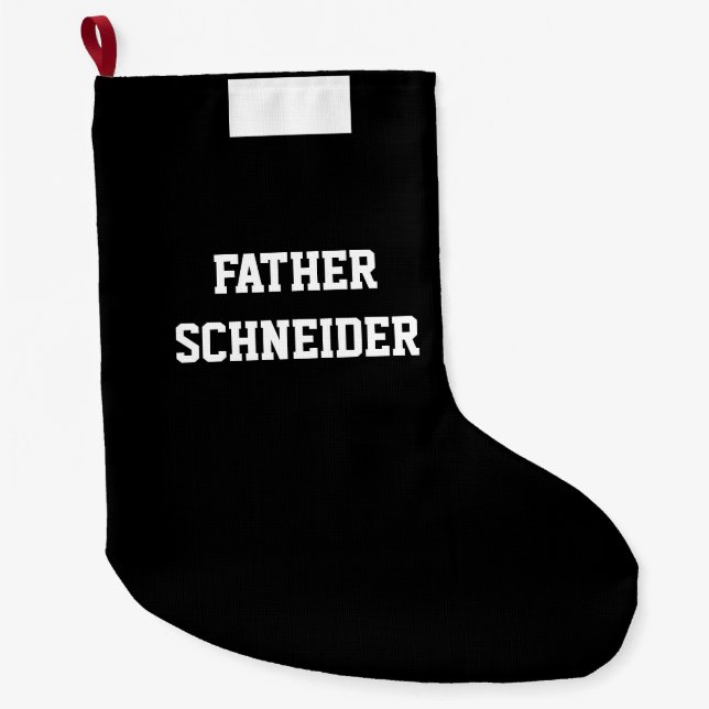 Priester Clergy Deacon Katholische Religiöse Großer Weihnachtsstrumpf (Vorderseite)