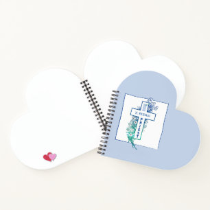 Priester Cross Blume Personalisiert Notizbuch