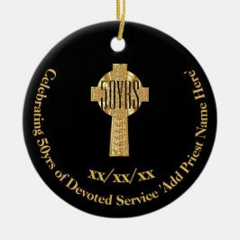 Priester des 50. Jubiläums Keramik Ornament