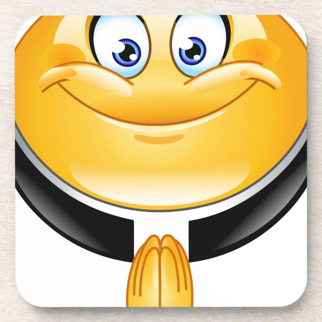 Priester Emoji Getränkeuntersetzer (Vorderseite)