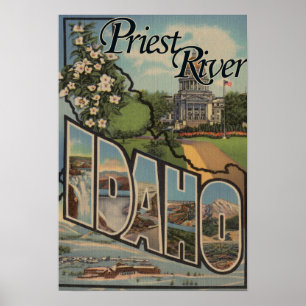 Priester-Fluss, Idaho - große Buchstabe-Szenen Poster