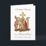 Priester Geburtstag Segen Feiern Jungfrau Mary Karte<br><div class="desc">Dies ist ein wunderschönes, traditionell katholisches, individuelles Bild der gesegneten Jungfrau Maria mit dem Jesuskind auf einem goldenen Marian Cross mit Rot und Rosa Rosen. Alle Texte und Schriftart können zum Anzug des Ereignisses und des Empfängers geändert werden.</div>