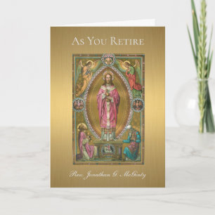 Priester im Ruhestand Jesus Altar Karte