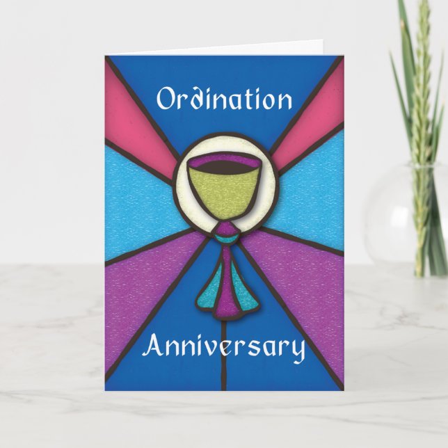 Priester Jahrestag der Ordination Glückwunsch Karte (Vorderseite)