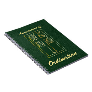 Priester-Jahrestag der Ordination Leder Look Notizblock