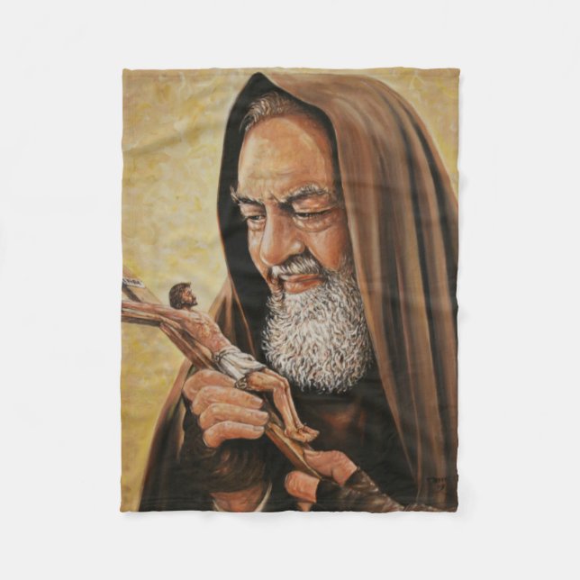 Priester-Kruzifix-Altar St. Padre Pio Fleecedecke (Vorderseite)