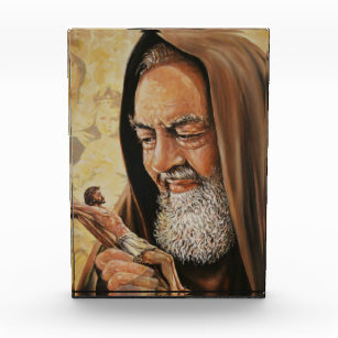 Priester-Kruzifix Jesus St. Padre Pio Fotoblock