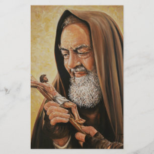 Priester-Kruzifix St. Padre Pio Briefpapier