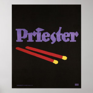 PRIESTER Match Lucien Bernhardt Sachplakat Art Poster