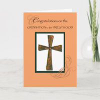 Priester Ordination Glückwunsch Metallisches Kreuz