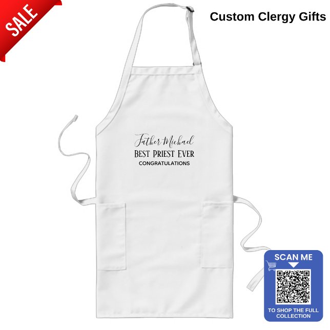Priester Pastor Clergy Gifts - Einfach Personalisi Lange Schürze (Von Creator hochgeladen)