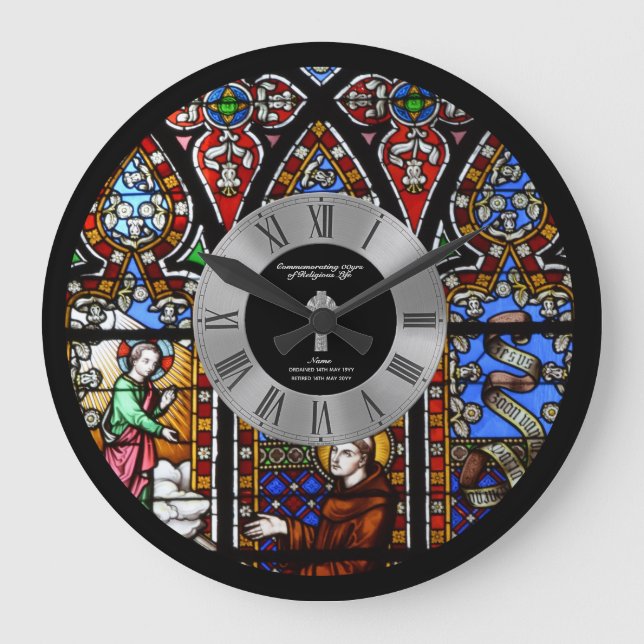 Priester RETIREMENT - Gedenkuhr Große Wanduhr (Vorderseite)