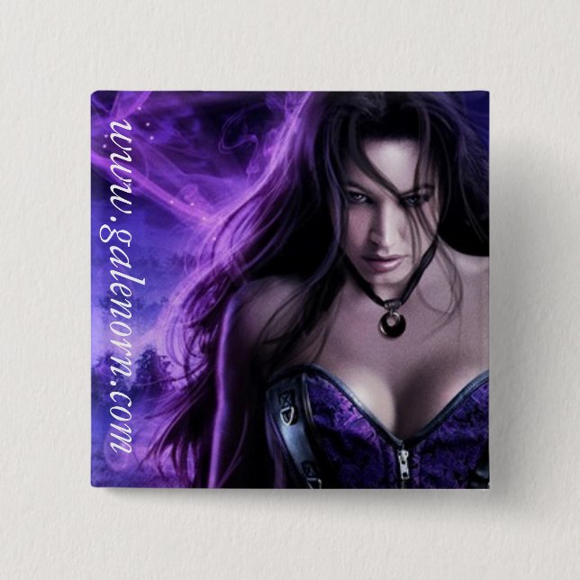 Priesterin, die quadratisches Button-Abzeichen Button (Vorderseite)