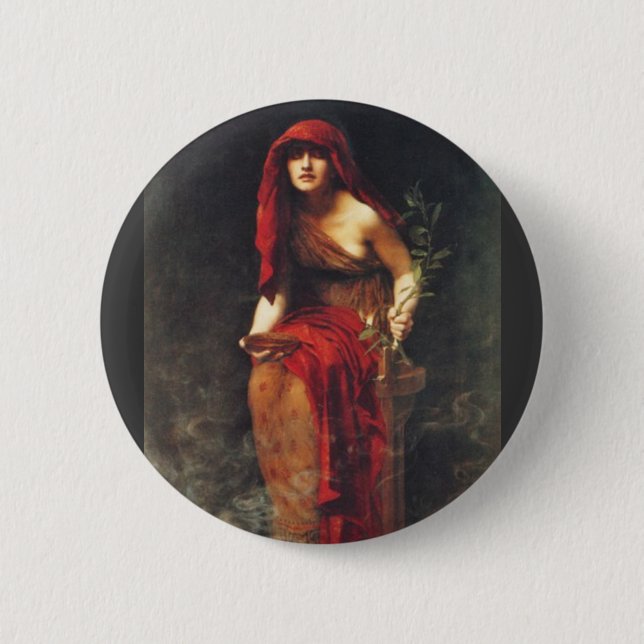 Priesterin von Delphi Button (Vorderseite)