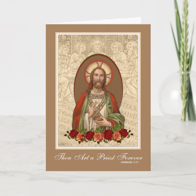 Priesterjubiläum Priesterorden Jesus Karte (Vorderseite)