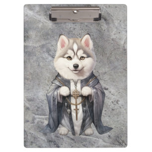Priesterkönig Siberian Husky Hund Klemmbrett