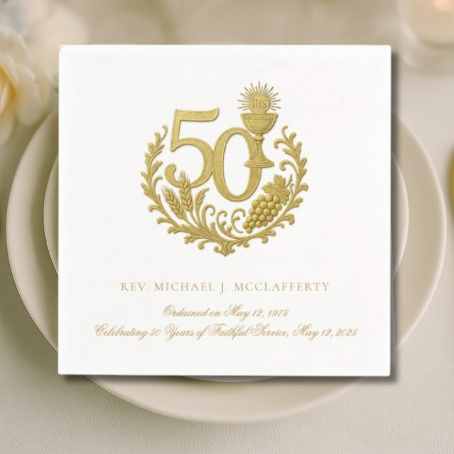 Priesterliche Ordination Golden Jubilee Serviette (Von Creator hochgeladen)