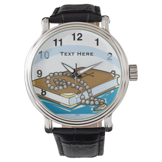 Priesterordengeschenk personalisiert armbanduhr (Vorderseite)