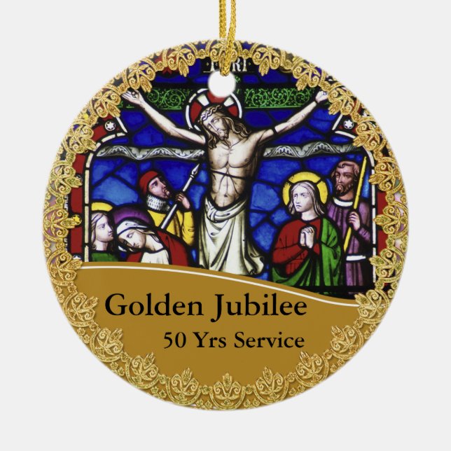 Priesterordination 50 Jahre Gedenken Keramikornament (Vorne)
