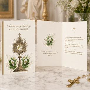 Priesterweihe 25-Jahres-Jubiläum Monstranz Karte