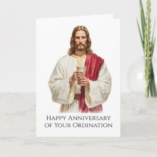 Priesterweihejubiläum Jesus Kelch Karte